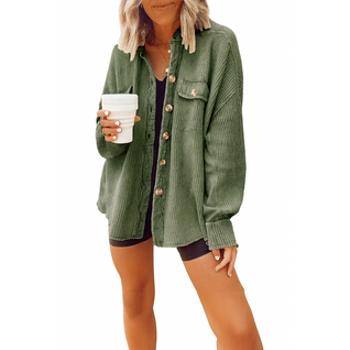 Womenβs Corduroy Button-Down Jacket