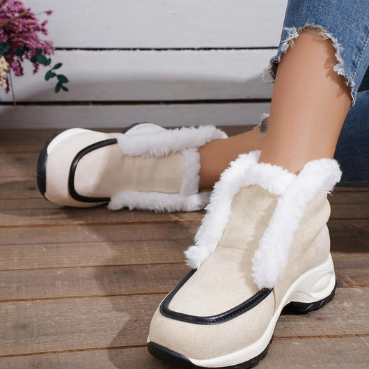 Vegan Leather Casual Ankle Boots