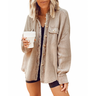 Womenβs Corduroy Button-Down Jacket