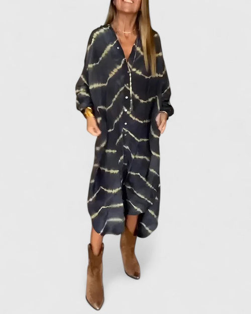 Clara | Elegant Boho Striped Maxi Dress