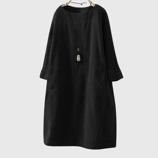 Clara | Relaxed Corduroy Midi Dress