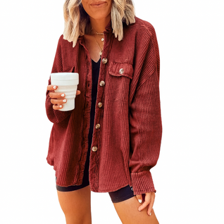 Womenβs Corduroy Button-Down Jacket