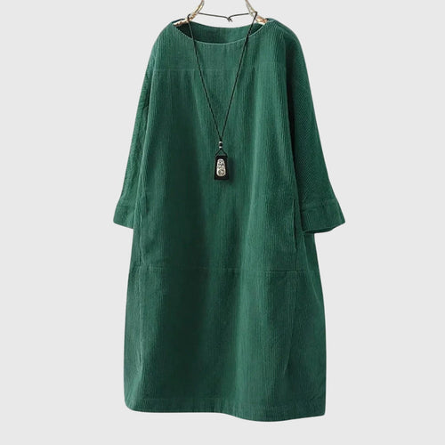 Clara | Relaxed Corduroy Midi Dress