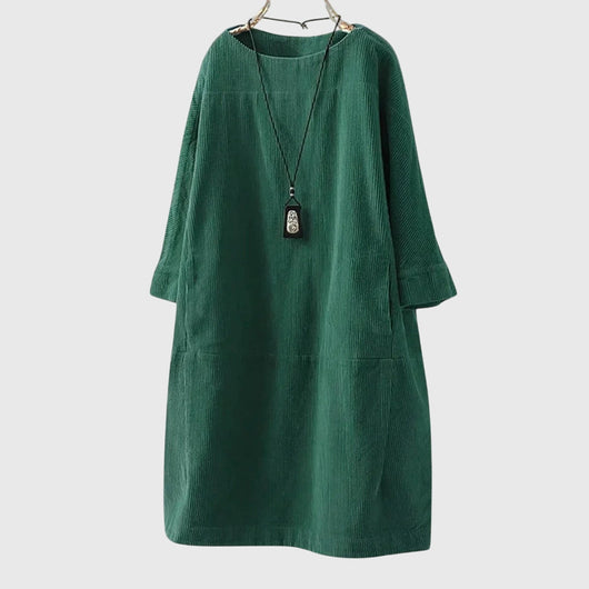 Clara | Relaxed Corduroy Midi Dress
