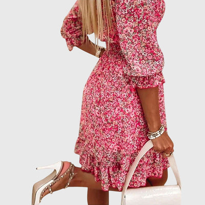 Clara | Floral Puff Sleeve Dress