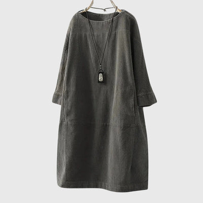 Clara | Relaxed Corduroy Midi Dress
