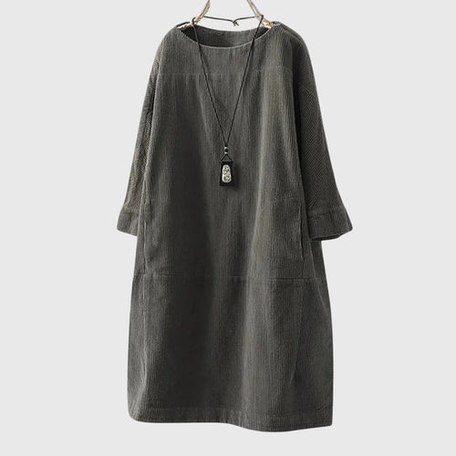Clara | Relaxed Corduroy Midi Dress