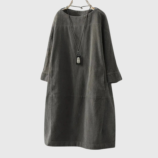 Clara | Relaxed Corduroy Midi Dress